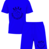 black on blue short