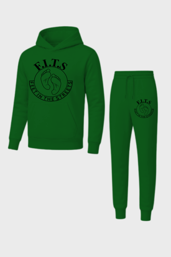 black on dark green
