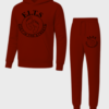 black on maroon