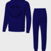 black on navy blue