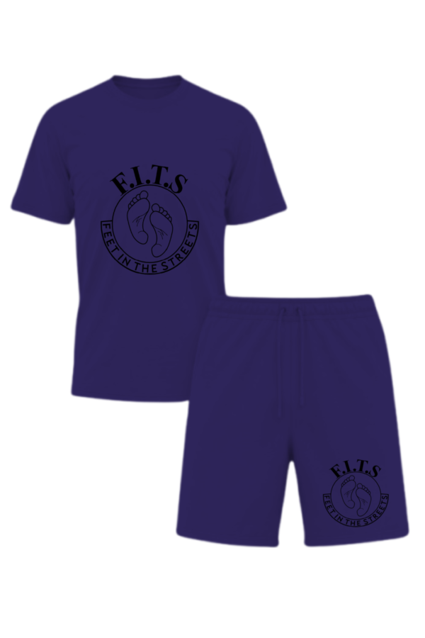 black on navy short