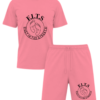 black on pink short