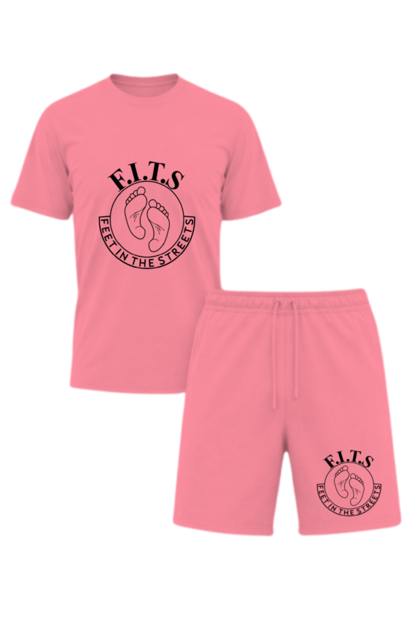 black on pink short