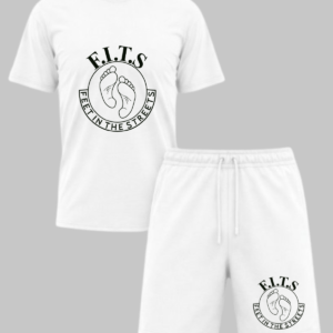 black on white short
