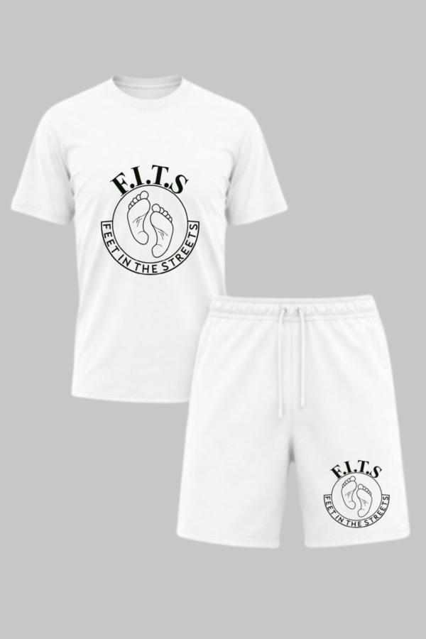 black on white short