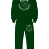 white on dark green