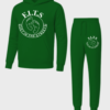 white on dark green