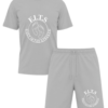 white on grey shorts