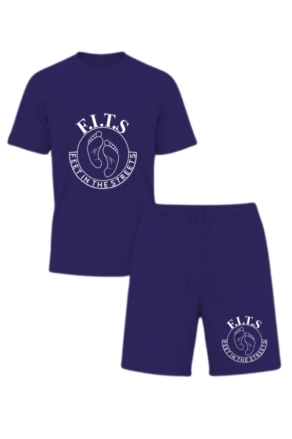 white on navy short
