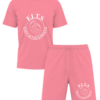 white on pink shorts