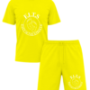 white on yellow shorts